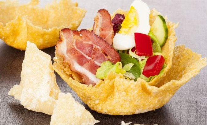 Baskets of Parmigiano Reggiano with ham - 24 months ripened Parmigiano Reggiano