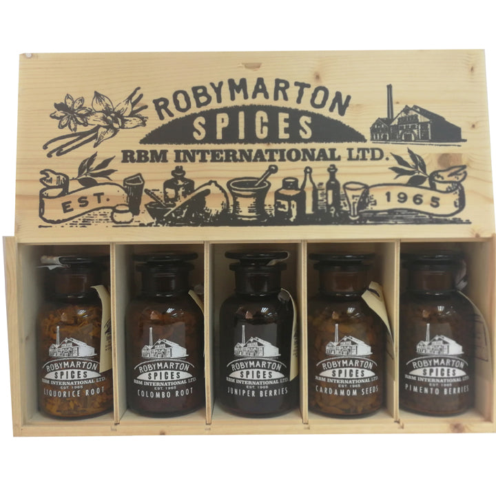 Roby Marton Gin - Spice Jar Set in wooden box